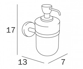 Дозатор для жидкого мыла Inda Forum матовое стекло/хром A36120 CR 21