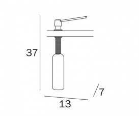 Дозатор для рідкого мила Inda Hotellerie вбудовується на стільницю хром A0407A CR
