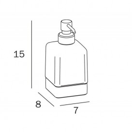 Дозатор для рідкого мила Inda Lea настільний матове скло/чорний матовий A1812Z NE 21