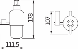Дозатор для жидкого мыла Jika Cubito керамика/хром H3847350040001