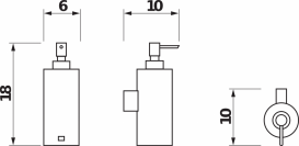 Дозатор для жидкого мыла Jika Generic с держателем хром H3833D20041001