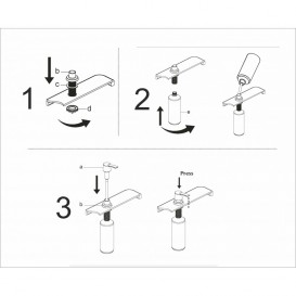 Дозатор для жидкого мыла Kraus 420 мл для кухни врезной бронза KSD-52ORB
