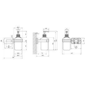 Дозатор для жидкого мыла Kroner KRP Graz-GRP95612 настенный 200 мл графит CV035551