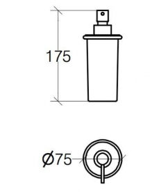 Дозатор для жидкого мыла Lineabeta Baketo керамика/металл белый/хром 55006.09