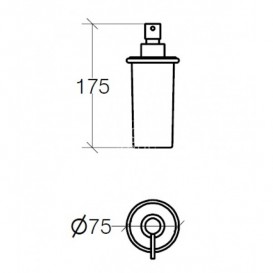 Дозатор для жидкого мыла Lineabeta Baketo хром/стекло матовое 55006.81