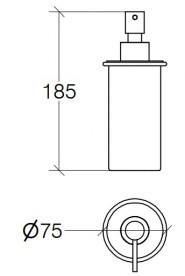 Дозатор для жидкого мыла Lineabeta Baketo керамика/металл белый/черный матовый 55006.09.22
