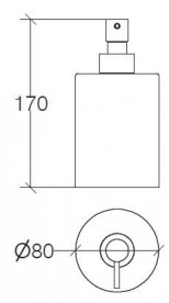 Дозатор для рідкого мила Lineabeta Saon кераміка / метал білий / хром 44024.09