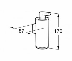 Дозатор для рідкого мила Roca Hotels 2.0 настінний хром A816722001