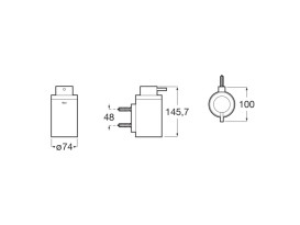 Дозатор для жидкого мыла Roca Hotels настенный металл черный A817596C40