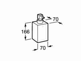 Дозатор для рідкого мила Roca Ice настільний скло білий A816861009