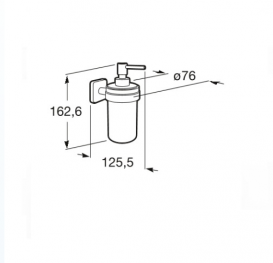Дозатор для рідкого мила Roca Victoria настінний скло A816678001