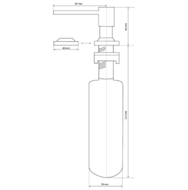 Дозатор для жидкого мыла Sink Quality Quatro латунь/пластик нержавеющая сталь DOK-ix