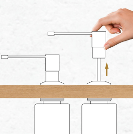 Дозатор для жидкого мыла Sink Quality Top латунь/пластик хром DOZL-ch