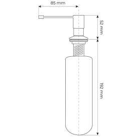 Дозатор для жидкого мыла Sink Quality Top латунь/пластик черный DOZL-bk
