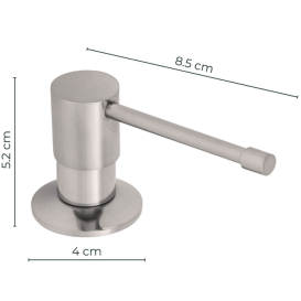 Дозатор для рідкого мила Sink Quality Top латунь/пластик білий DOZL-wh