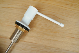 Дозатор для рідкого мила Sink Quality Top латунь/пластик білий DOZL-wh