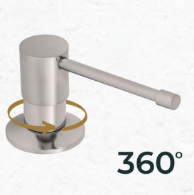 Дозатор для жидкого мыла Sink Quality Top латунь/пластик серый DOZL-g