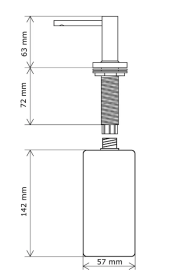 Дозатор для жидкого мыла Sink Quality Top Slim латунь/пластик хром TOP-SLIM-CH