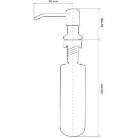 Дозатор для рідкого мила Sink Quality Simple нержавіюча сталь DOZ-ix
