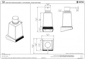 Дозатор для жидкого мыла Sonia S8 SWK Sophisticated Soul настенный матовое стекло/латунь/камни Swarovski золото 165032