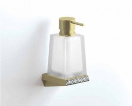 Дозатор для жидкого мыла Sonia S8 SWK Sophisticated Soul настенный матовое стекло/латунь/камни Swarovski золото 165032