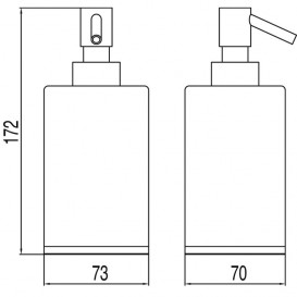 Дозатор для жидкого мыла Tres Loft-Tres керамика/металл белый/хром 20063608