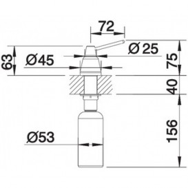 Дозатор для миючого засобу Blanco Tiga хром 510769