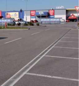 Дренажний канал AlcaPlast 100 мм з металевою рамою і оцинкованою решіткою С250 AVZ103-R104