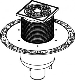 Дренажный трап для душа TECEdrainpoint S S130 с вертикальным выходом нержавеющая сталь/пластик 3601300