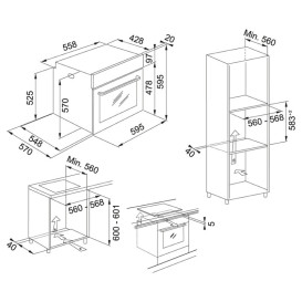 Духова шафа Franke Maris FMA 97 P XS електрична чорне скло/нержавіюча сталь 116.0606.100