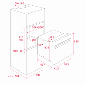 Духовой шкаф Teka HLB 830 электрический 70 л черный 41560062
