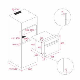 Духова шафа Teka HLC 84-G1 C Infinity електрична 40 л з функціями мікрохвильової печі чорний матовий 111160026