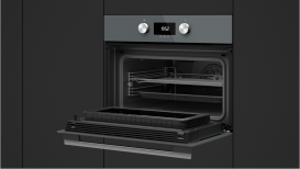 Духова шафа Teka HLC 8440 C BK електрична 70 л мікрохвилі сірий камінь 111160006