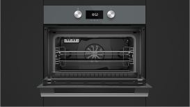 Духова шафа Teka HLC 8440 C BK електрична 70 л мікрохвилі сірий камінь 111160006