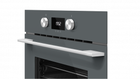 Духова шафа Teka HLC 8440 C BK електрична 70 л мікрохвилі сірий камінь 111160006