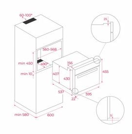 Духова шафа Teka HLC 8440 C електрична 40 л з функціями мікрохвильової печі чорний 111160028