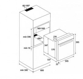 Духова шафа Teka Maestro HLB 840 електричний 70 л з металевою рамкою чорне скло 41560070