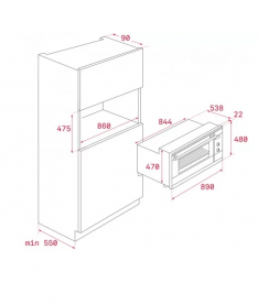 Духова шафа Teka Maestro HLF 940 електричний 77 л з металевою рамкою чорне скло 41592223