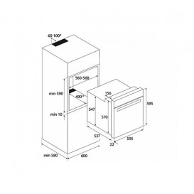 Духова шафа Teka Total HSB 630 електричний 70 л чорний 41560130