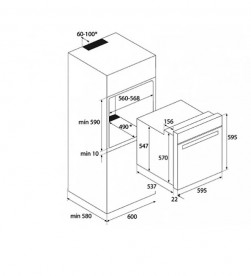 Духова шафа Teka Total HSB 630 електричний 70 л білий 41560131