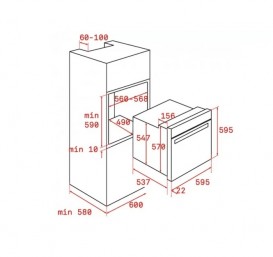Духова шафа Teka UrbanColor HLB 8400 електричний 70 л біле скло 111000004