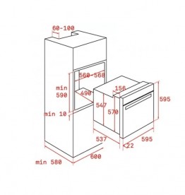 Духова шафа Teka UrbanColor HLB 8400 електричний 70 л сірий камінь 111000006