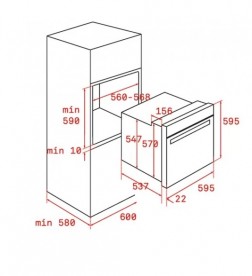 Духова шафа Teka UrbanColor HLB 8400 P електричний 70 л сірий камінь 111000009