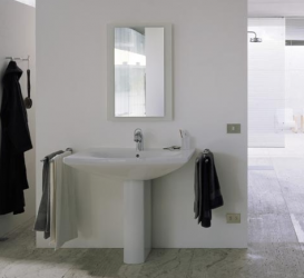 Раковина для ванной подвесная Duravit коллекция Caro белая 0434700000