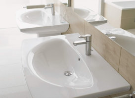 Раковина для ванной подвесная Duravit коллекция Caro белая 0434700000