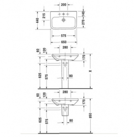 Раковина для ванной подвесная Duravit коллекция DuraStyle белая 2319650000