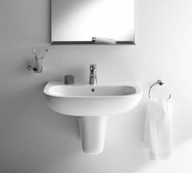 Раковина для ванной подвесная Duravit коллекция D-Code белая 23106000002