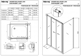 Душевая боковая стенка Kolpa San Luna TSV 90/K 3D,TVZ 90х185 см профиль серебро/прозрачное стекло 560110