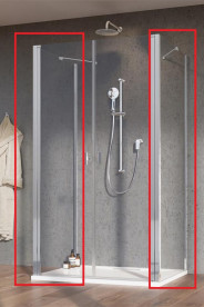 Душова бічна стінка Radaway Nes 8 S2 75 см хром/прозоре скло 10080075-01-01