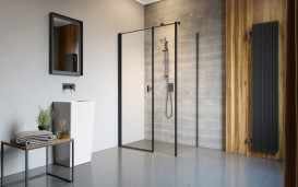 Душова бічна стінка Radaway Nes Black KDS I S3 80×200 см чорний/прозоре скло 10043080-54-01